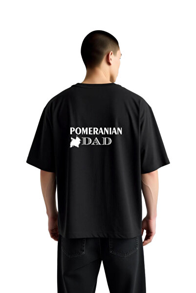 PayBuy Tricou supradimensionat pentru bărbați, cu imprimeu Pomeranian Dad, 10...