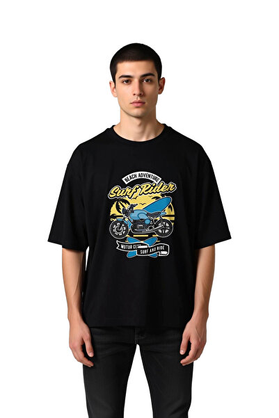 PayBuy Men's Oversize T-Shirt Surfing Motorcycle Printed Beach Adventure Moto...