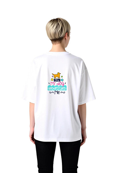 PayBuy تي شيرت نسائي كبير الحجم مطبوع عليه رسومات مطبوعة بتصميم Dog Love، ذو ...