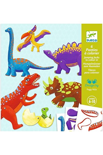 djeco Dinosaur Puppet Paper Craft Kit