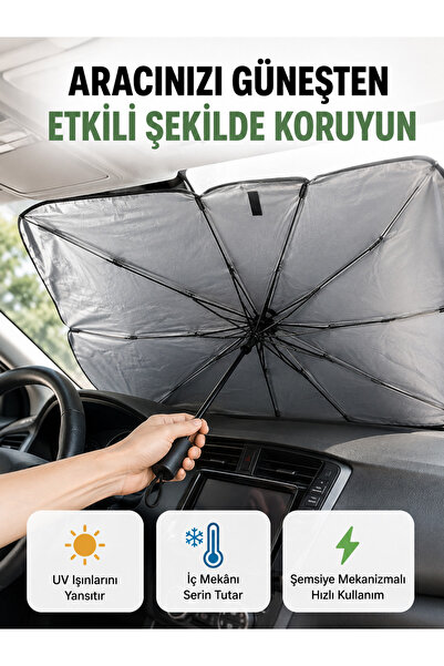 Lisinya Parasolar auto pliabil – Design practic, durabil, cu protecție UV de ...