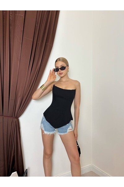Clothes Fast Women's Blue Denim High Waist Ripped Detailed Tasseled Mini Jean...