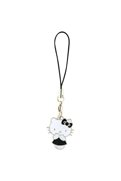 Hello Kitty HKCPMKK Λουράκι Τηλεφώνου μαύρο με Χαριτωμένο Γατάκι Μπρελόκ