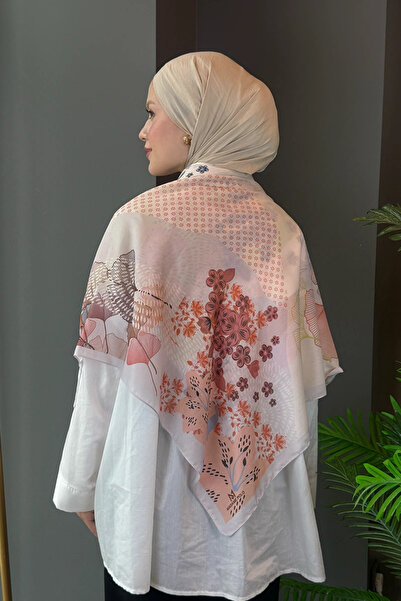Madame Polo Linden Pattern Shoulder Shawl - Stone