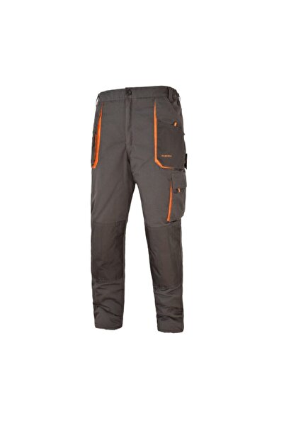 art.mas Pantaloni in talie vatuiti, Classic, gri-negru-portocaliu