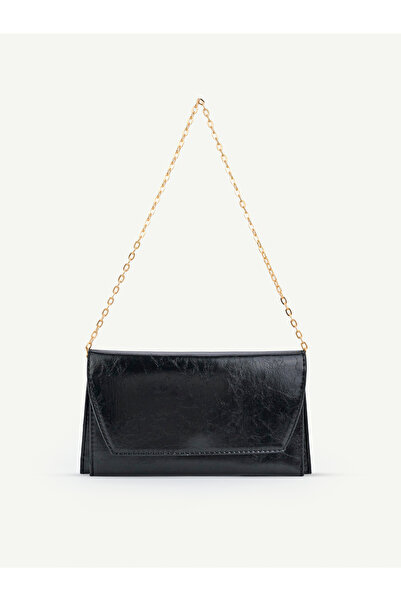 HONEY BAG Women's Hand and Shoulder Bag with Side Magnet Detail and Chain Str...