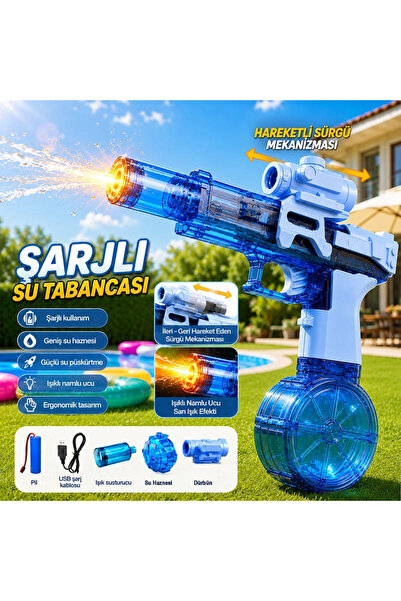 Yenimiyeni Şarjlı Otomatik Su Tabancası Oyuncak Geniş Hazneli