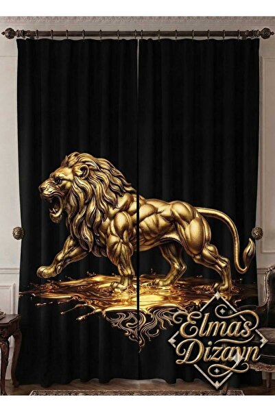 Elmas Dizayn Special Production Brand 240*280 cm Double Wing Background Curta...