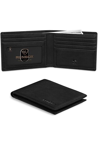 GENERAL RUNBOX Wallet for Men Slim Holder Leather RFID Blocking Small Thin Me...