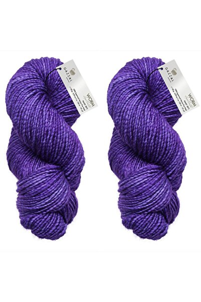 Gazzal Worm 3872, Hand-Dyed, 100% Australian Merino Wool Knitting Yarn, 2 Skeins