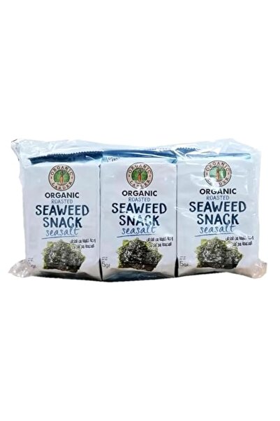 Organic Roasted Seaweed Snack Seasalt - Gluten Free, Pack of 6 - 5g Per
