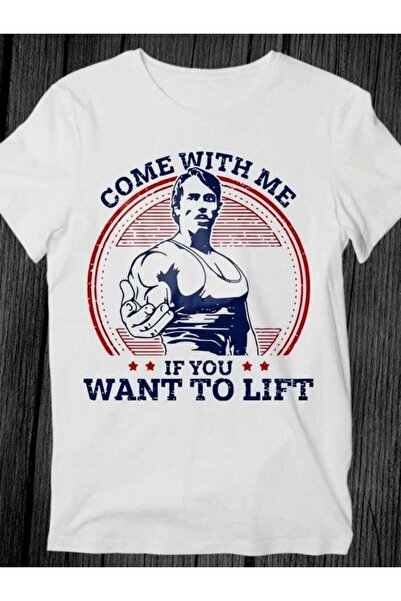 9JY "Come With Me If You Want To Lift" Gym T-Shirt - Vintage Bodybuilding Tee...