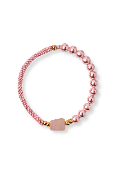 craftmystic Bratara Cuart Roz si Perle - Energie de Iubire, Delicatețe si Arm...