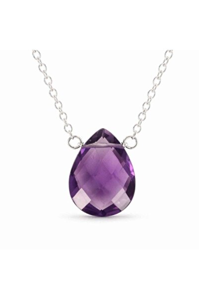 craftmystic 925 silver necklace with amethyst teardrop – peace and emotional ...