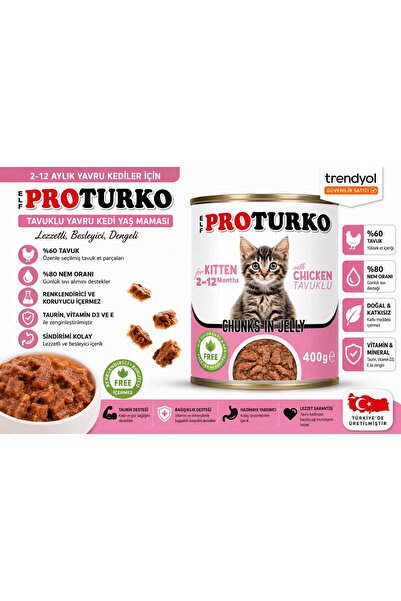 Pro Turko Tavuklu Yavru Kedi Yaş Maması