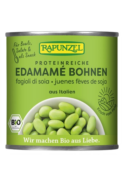 Rapunzel Boabe de soia edamame organice conservate, 200g