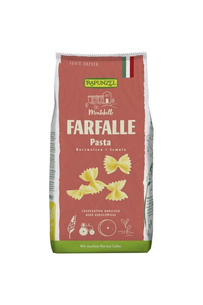 Rapunzel Farfalle din semințe de grâu bio, 500g
