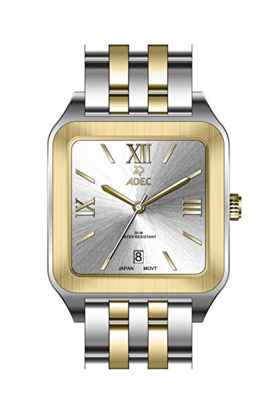 Adec Ag24109-6 Steel Case Square Case with Calendar Japanese 3 Atm Waterproof...