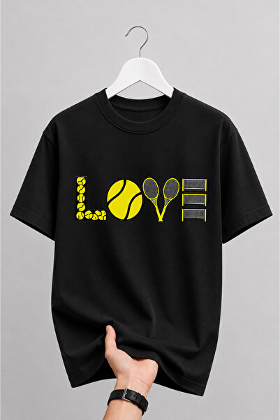 VODEXA Μπλουζάκι Unisex Oversize με στάμπα τένις, 100% βαμβάκι, με θέμα το τέ...