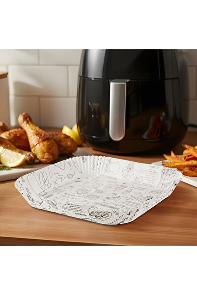 Alista Home Square air fryer baking paper 23x26 cm, 50 pcs, non-stick, resist...