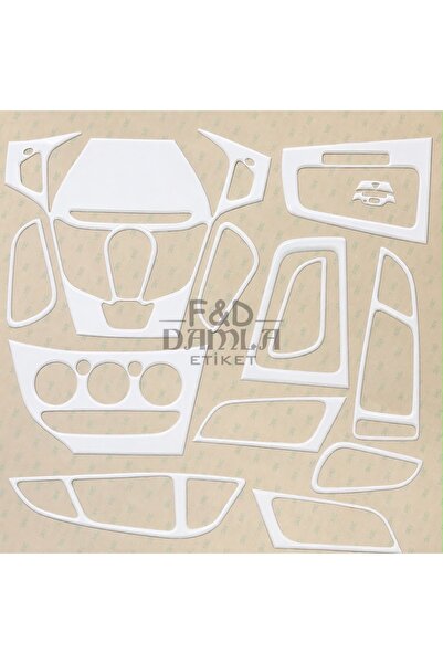 FD Damla Etiket Ford Focus 3 Dashboard Console Trim Front Chest Mahogany Fini...