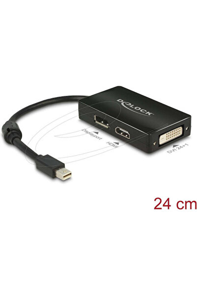 DELOCK Μετατροπέας DisplayPort αρσενικό σε DVI-D / DisplayPort / HDMI θηλυκό ...