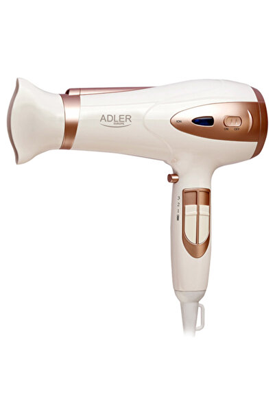adler AD 2248 Uscător de păr ionizant alb 2200W cu difuzor și concentrator