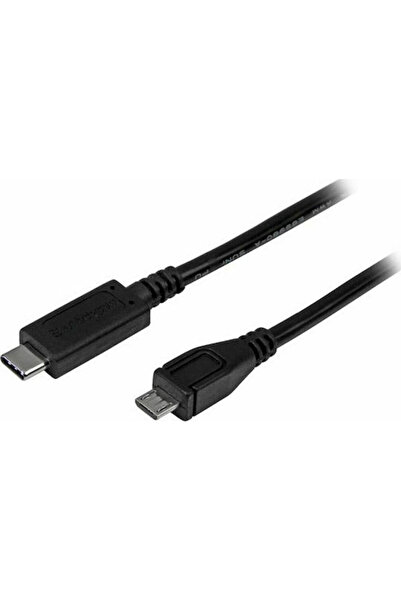 startech Καλώδιο USB 2.0 USB-C Αρσενικό - Micro USB-B Μαύρο 1μ USB2CUB1M