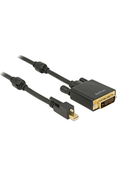 DELOCK Καλώδιο DVI-D αρσενικό σε mini DisplayPort αρσενικό, 3μ, Μαύρο (83727)