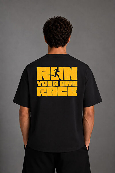 VSRN Μπλουζάκι με το δικό σας σχέδιο Run Design, με στάμπα στην πλάτη, μαύρο,...