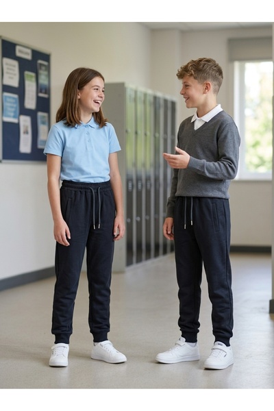 Caribou Unisex Two-Thread School Sweatpants with Zippered Pockets