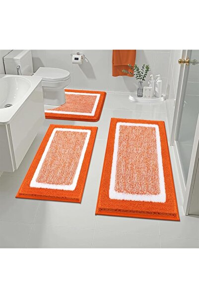 Pauwer Bathroom Rugs Sets 3 Piece Bathroom Shower Rugs with U-Shaped Contour ...