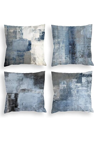 COLORPAPA Blue Throw Pillow Covers 18x18 Set of 4 Decorative Cushion Cover Gr...