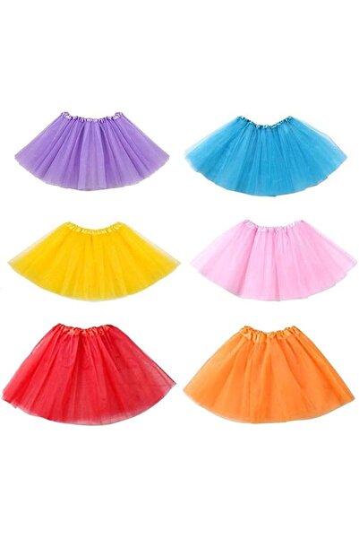 GENERAL HiDear Dress-Up Tutus for Girls - Pack of 5 Colored Skirts - Three-La...