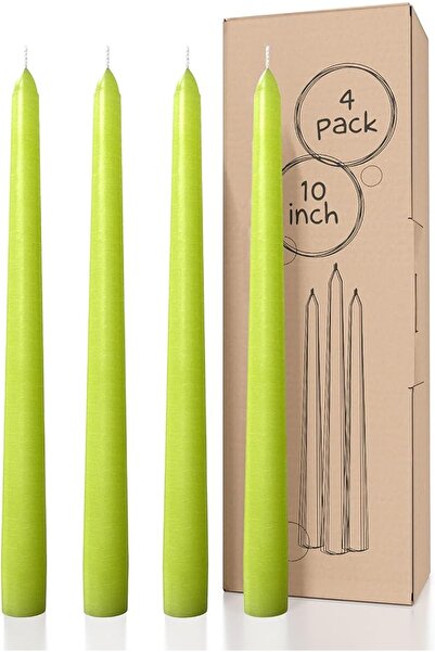GENERAL CANDWAX 8 inch Taper Candles Set of 4 - Dinner Candles Dripless - Tal...