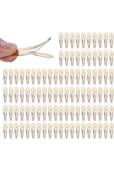 LaWien Lawie 100 Pack 6 CM Silver Blank Snap Metal Hair Clips 2.5 Inch Small ...