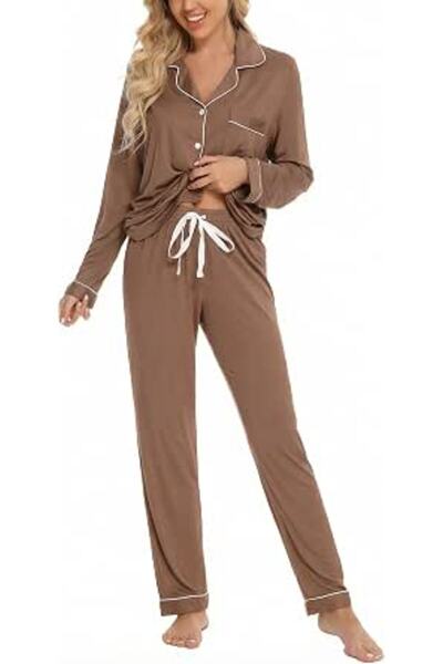 GENERAL Leikar womens Button Up Pajamas for Women Button Up Pajamas for Women