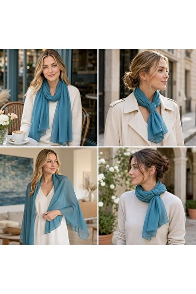 YOUR SMİLE for Women Lightweight Breathable Solid Color Soft Chiffon Long Fas...