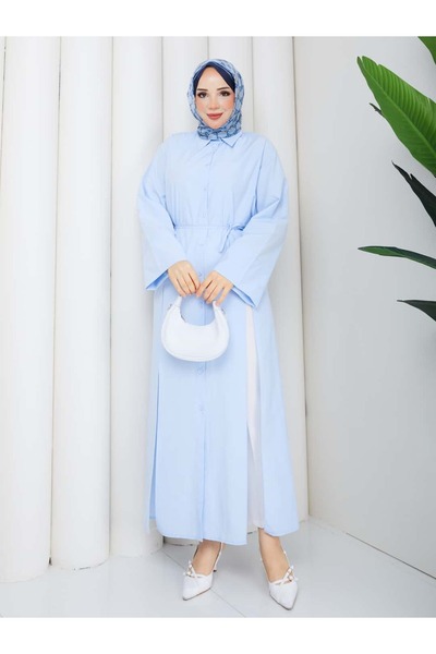 ELAY Fashion فستان نسائي بفتحة عند الخصر وفتحة جانبية