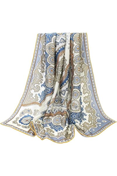 andantino 100% Silk Scarf 43" Large Square Lightweight Headscarf& Shawl–Women...