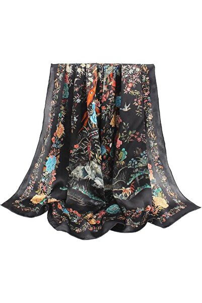 andantino 100% Silk Scarf 43" Large Square Lightweight Headscarf& Shawl–Women...