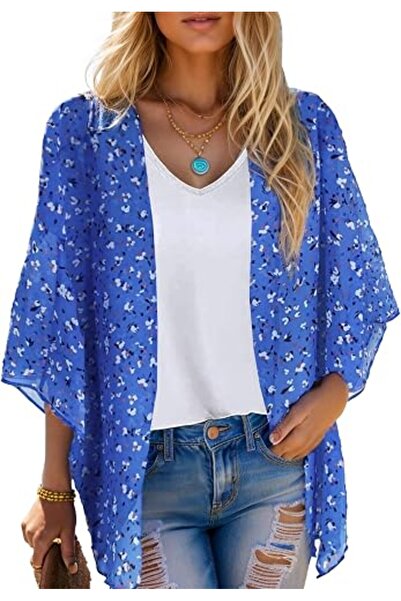 Moss Rose Women's Beach Kimono Coverup Sheer Chiffon Cover Ups, Casual Loose ...