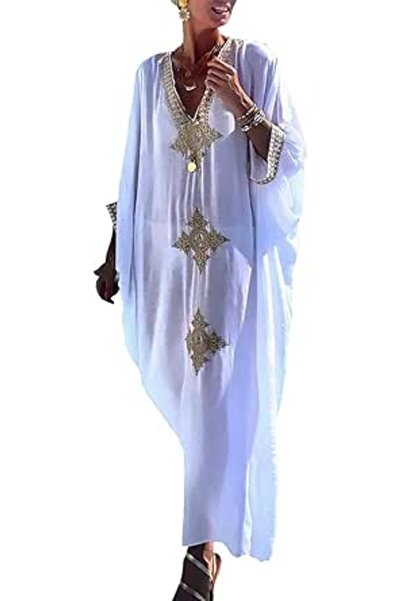 YouKD Wemon's Summer Long Kaftan Maxi Dress Bohemian Swimsuit Beach Cover Up ...