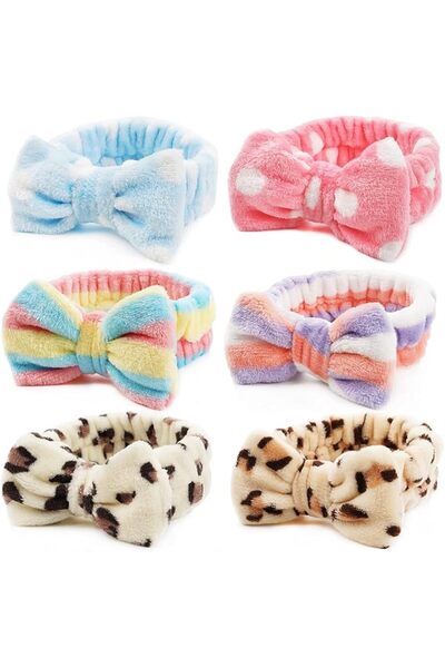 SYOSI Coral Fleece Bow Headband, Headbands for Women Girls, Elastic Soft Hair...