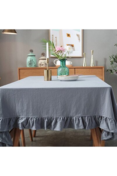 Generic Brand Rectangular Ruffled Tablecloth – This vintage-style decorative ...