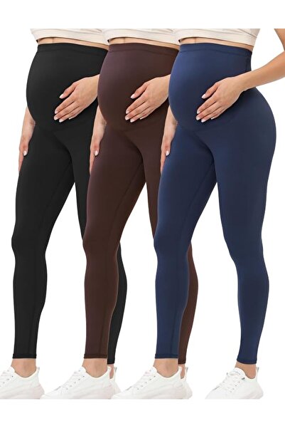 GENERAL Buttergene Women's Maternity Leggings Over The Belly Maternity Yoga P...