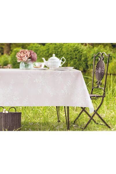 Madame Coco Adenya Sepeti Jannie Pvc Tablecloth - Powder - 100X140 cm