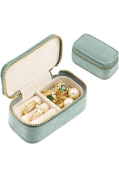 MAKINGTEC Mini Jewelry Travel Case, Velvet Small Travel Jewelry Box, Portable...