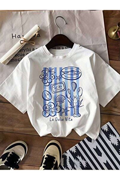 23ERVA Outfit Women, La Dolce Vita Funny Vintage T-Shirt, Loose Breathable, S...
