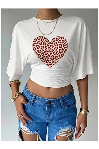 PAVRO Unisex Comfortable Fit Tshrit Mixed Print Tshirt Double Bat Sleeve Crop...